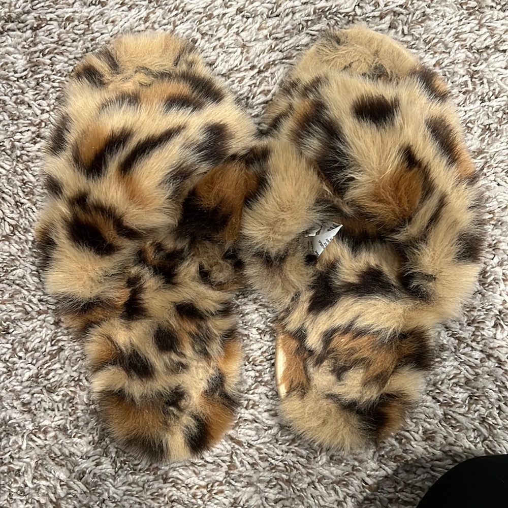 Cheetah print slippers